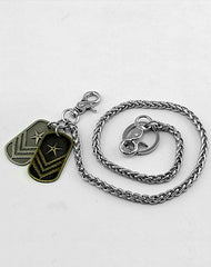 Cool Silver Tag Men's Pants Chain Biker Wallet Chain jeans chain jean chain Wallet Chain For Men