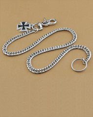 Solid Stainless Steel Cross Wallet Chain Cool Punk Rock Biker Trucker Wallet Chain Trucker Wallet Chain for Men