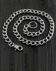 SOLID STAINLESS STEEL BIKER SILVER WALLET CHAINs LONG PANTS CHAIN jeans chain jean chain FOR MEN