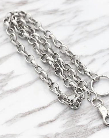 Fashion Men's Women's Silver Long Hip Hop Pants Chain Biker Wallet Chain For Men