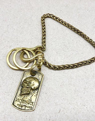Badass Mens Skull Key Chain Punk Rock Key Holder Key Chain Key Ring for Men