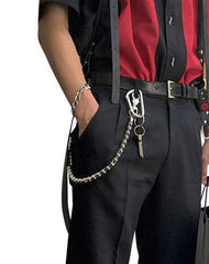 Cool Men's Women's Silver Bike Chain Long Biker Wallet Chain Pants Chain For Men