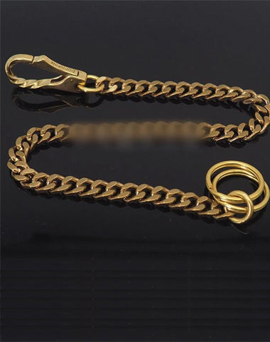 Cool Brass 18‘’ Biker Wallet Chain Key Chain Wallet Chain Pants Chain For Men