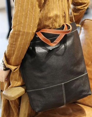 Fashion Womens Black Leather Tote Shoulder Bag Women's Business Tote Work Bag Crossbody Bag