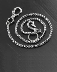 Cool Stainless Steel Dragon Skull Hook Wallet Chain Silver Pants Chain Biker Chain For Men