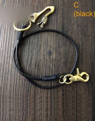 Handmade Leather Cool Punk Rock Wallet Chain Biker Trucker Wallet Chain Trucker Wallet Chain for Men