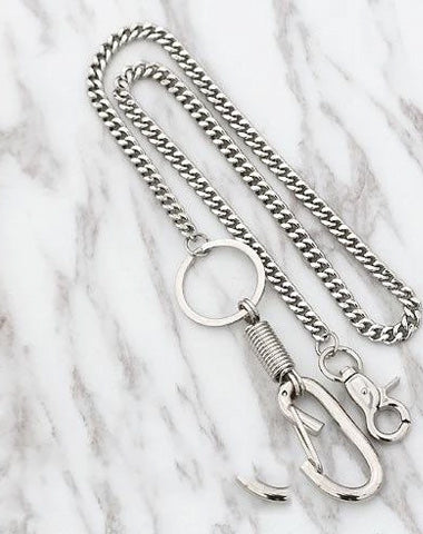 Fashion Men's Women's Silver Long Jean Pants Chain Biker Wallet Chain For Men