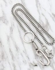 Fashion Men's Women's Silver Long Jean Pants Chain Biker Wallet Chain For Men