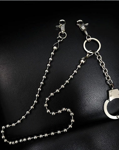 Fashion Silver Mens Long Pants Chain Biker Wallet Chain Beaded Trousers Chain For Men