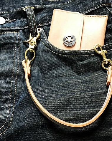 Handmade Leather Cool Punk Rock Wallet Chain Biker Trucker Wallet Chain Trucker Wallet Chain for Men