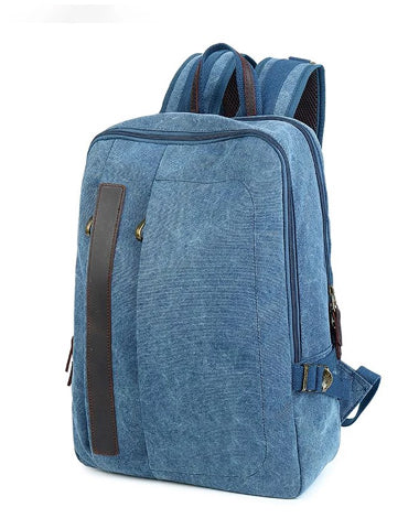 Canvas Mens 14" Black Computer Backpack Green Travel Backpack Blue College Backpack for Men