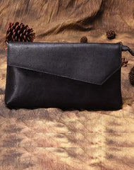 Vintage Small Black Leather Womens Shoulder Bag Clutch Purse Brown Side Bag for Ladies