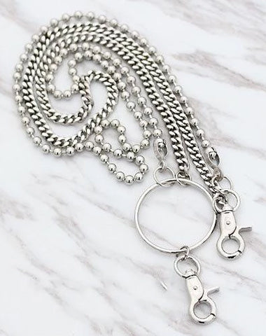 Fashion Men's Women's Silver Long Jean Pants Chain Biker Wallet Chains For Men