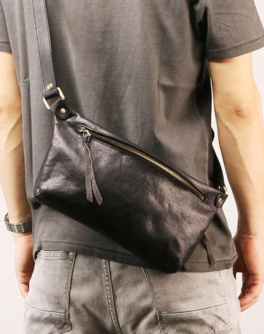 Leather Mens FANNY PACK MENS WAIST BAG HIP PACK BELT BAG FOR MEN