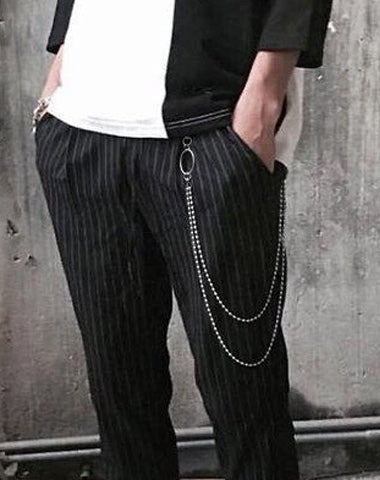 Fashion Men's Women's Beaded Stainless Steel jeans chain jean chain Long Pants Chain Biker Wallet Chain For Men