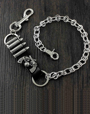Solid Stainless Steel Revolver Wallet Chain Cool Punk Rock Biker Trucker Wallet Chain Trucker Wallet Chain for Men