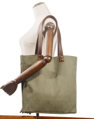 Green Large Canvas Womens Mens Tote Bag Shoulder Bag Tote Purse For Women