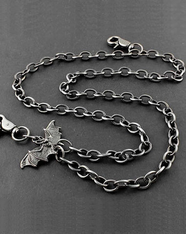 Solid Stainless Steel Bat Wallet Chain Cool Punk Rock Biker Trucker Wallet Chain Trucker Wallet Chain for Men