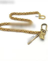 Cool Brass 18‘’ Biker Wallet Chain Skull Key Chain Wallet Chain Pants Chain For Men