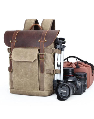 GREEN LARGE CANVAS WATERPROOF MENS CANON CAMERA BACKPACK NIKON CAMERA BAG DSLR CAMERA BAG FOR Women