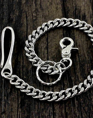 Cool Silver Stainless Steel Mens Biker Wallet Chain Wallet Chain Pants Chain For Men