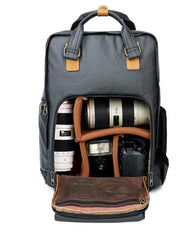 CANVAS WATERPROOF MENS 15'' CANON CAMERA BACKPACK LARGE NIKON CAMERA BAG DSLR CAMERA BAG FOR MEN