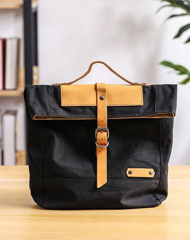 Canvas Mens Womens Handbag Small 13'' Shoulder Bag Courier Bag Messenger Bag for Men