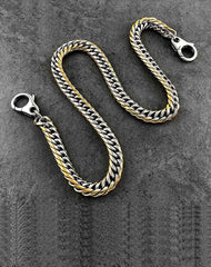 SOLID STAINLESS STEEL BIKER SILVER GOLD WALLET CHAIN 18‘â€?LONG PANTS CHAIN jeans chain jean chain FOR MEN