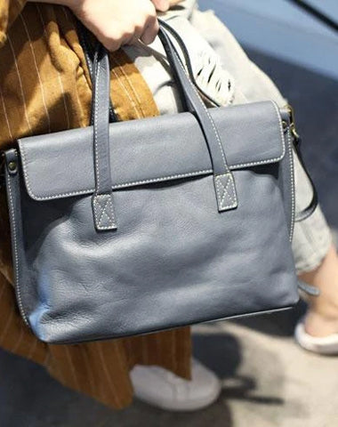 Fashion Womens Gray Leather Handbags Work Bag Womens Gray Shoulder Bags Crossbody Bag For Work