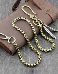 Solid Brass Hook Wallet Chain Cool Punk Rock Biker Trucker Wallet Chain Trucker Wallet Chain for Men