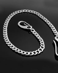 Fashion Stainless Steel Mens 18'' Silver Pants Chain Wallet Chain Motorcycle Wallet Chain for Men