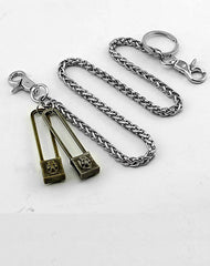 Cool SKull Double Lock Key Chain Long Wallet Chain Pants Chain jeans chain jean chains For Men