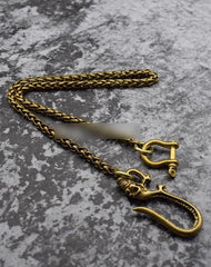 Cool Gold Brass Mens 19'' Skull Wallet Chain Biker Trucker Wallet Chain Pants Chain for Men