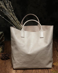 Fashion White Soft Leather Womens Tote Handbag Tote Handbags Purse for Ladies