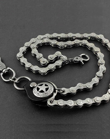 Solid Stainless Steel Star Bike Chain Wallet Chain Cool Punk Rock Biker Trucker Wallet Chain Trucker Wallet Chain for Men