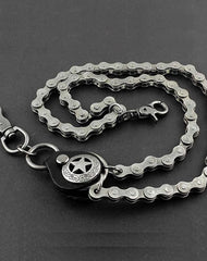 Solid Stainless Steel Star Bike Chain Wallet Chain Cool Punk Rock Biker Trucker Wallet Chain Trucker Wallet Chain for Men