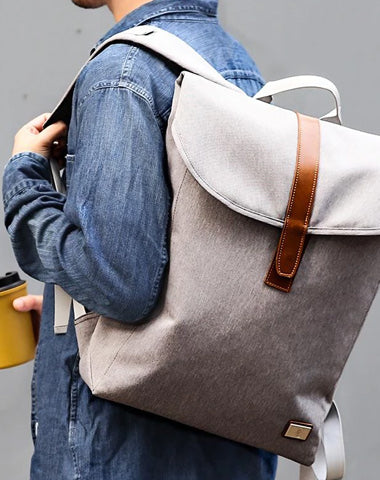 Cool Polyester Fibre Men's 14'' Large Laptop Backpack Travel Backpack For Men