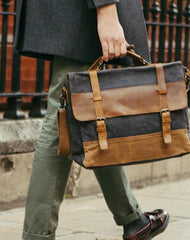 Cool Waxed Canvas Leather Mens 15.6