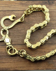 Badass Brass Gold Mens 18‘’ Bike Chain Pants Chain Wallet Chain Motorcycle Wallet Chain for Men