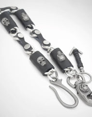 Cool Men's Leather Silver Chain Long Biker Wallet Chain Pants Chain For Men