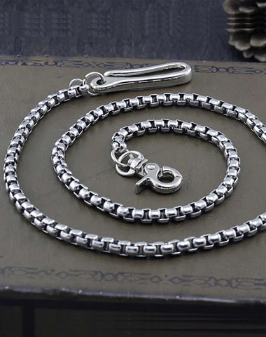 Solid Stainless Steel Long Wallet Chain Cool Punk Rock Biker Trucker Wallet Chain Trucker Wallet Chain for Men