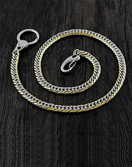 SOLID STAINLESS STEEL BIKER Silver Gold WALLET CHAIN LONG PANTS CHAIN jeans chain jean chain FOR MEN