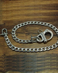 Cool Men's Silver Stainless Steel Long Key Chain Pants Chain Biker Wallet Chain For Men