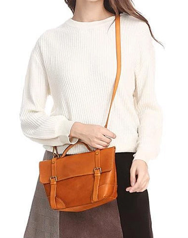 Brown Womens Leather Satchel Shoulder Bag Leather Green Women's Satchel Handbag Purse