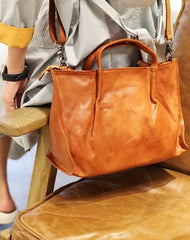 Vintage Brown Womens Leather Satchel Handbag Tote Purse Women's Satchel Handbags Tote for Ladies
