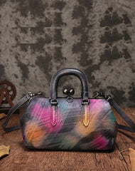 Vintage Womens Leather Doctor Style Handbag Small Doctor Shoulder Bag Shoulder Purse for Ladies
