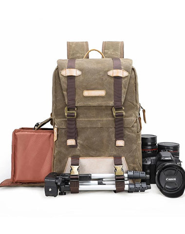 CANVAS WATERPROOF MENS CANON CAMERA BACKPACK 15'' LARGE NIKON CAMERA BAG DSLR CAMERA BAG FOR MEN