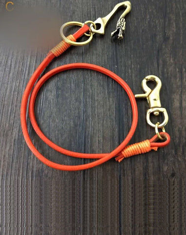 Handmade Leather Cool Punk Rock Wallet Chain Biker Trucker Wallet Chain Trucker Wallet Chain for Men