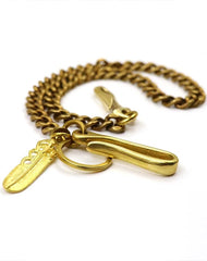 Cool Brass Mens Key Chain Long Gold Wallet Chain Pants Chain Biker Wallet Chain For Men