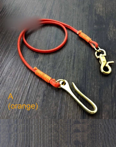 Handmade Leather Cool Punk Rock Wallet Chain Biker Trucker Wallet Chain Trucker Wallet Chain for Men
